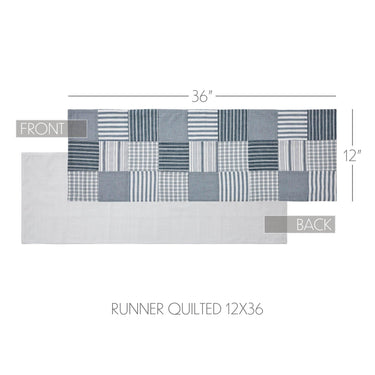 Sawyer Mill Blue Runner Quilted 12x36 - The Fox Decor